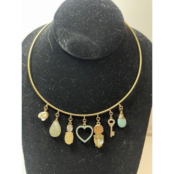 John Wind 7 Dangle Charm Choker Necklace New Rare - Picture 1 of 8